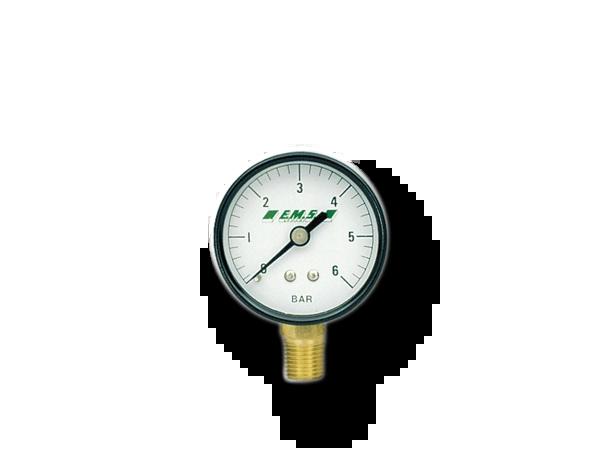 Manometer EMS  0-6 bar 50 mm BAK 1/4" utvendig