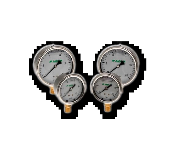 Manometer Væskefyllt 0-10 bar 63 mm NED 1/4" utvendig