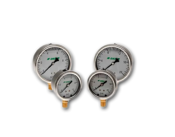 Manometer Væskefyllt 0-10 bar 100 mm NED 3/8" utvendig