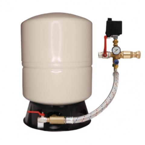 Membranhydrofor Ståltank  challenger"  100 Liter M/EMS tankpakke"   EGGHVIT