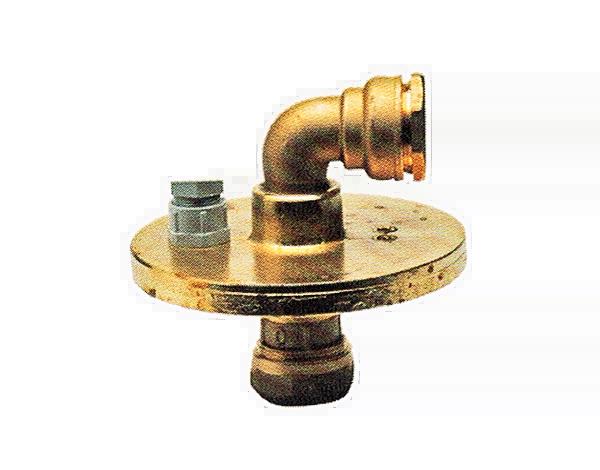 Messing brønnlokk M/koblinger 196 mm X   1  1/4"